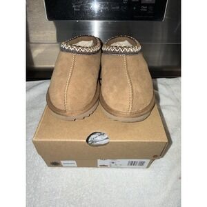 UGG Tasman II Kids' Slipper Size 9 Chestnut Suede Slip-On